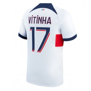 Paris Saint-Germain Vitinha #17 Replika Udebanetrøje 2023-24 Kortærmet